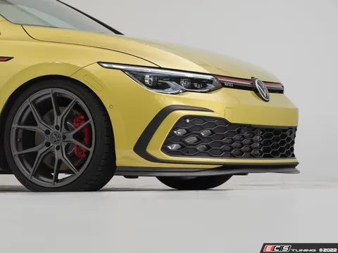 ECS VW MK8 GTI Front Lip Spoiler - Flush Style - Textured Black