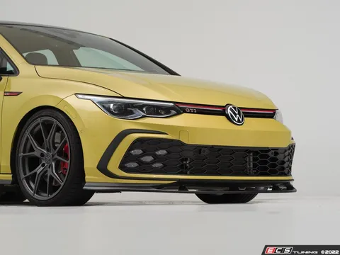ECS VW MK8 GTI Front Lip Spoiler - Traditional Style - Textured Black