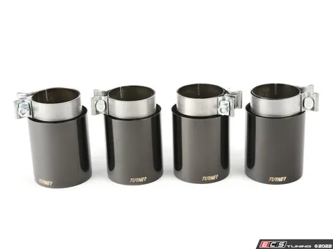 Turner Motorsport Turner 4" Double Wall Exhaust Tip W/ Polished Black Chrome Finish - Set Of Four