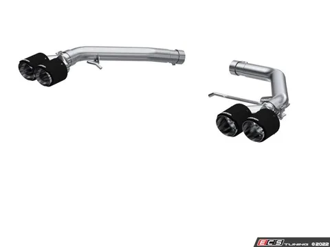 MBRP Dual Rear Exit Axle Back Exhaust System - Carbon Fiber Tips