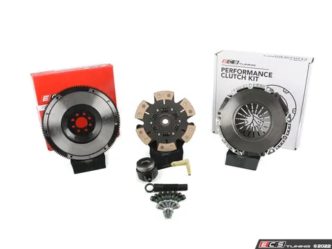 Doorbusters ECS Tuning Stage 4 Performance Clutch Kit With Street Weight Forged Steel Flywheel (25.45lbs) - With Adjustable 6-Speed Short Shifter Kit