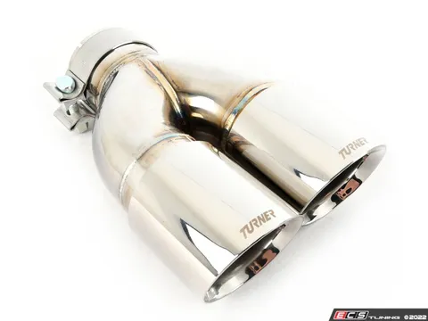 Turner Motorsport Turner Motorsport Double Wall Slash Cut Exhaust Tip - 2.5 Inlet - 3.0 OD - Stepped Right - Mirror