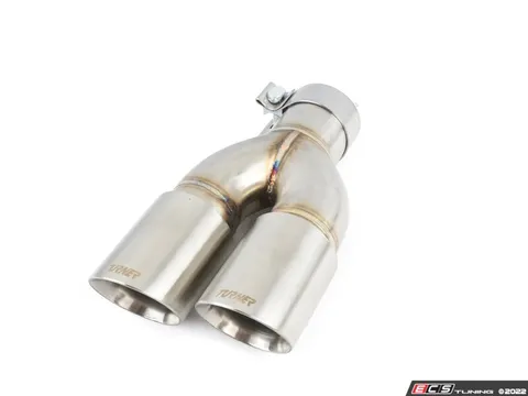 Turner Motorsport Turner Motorsport Double Wall Slash Cut Exhaust Tip - 2.5 Inlet 3.0 OD - Stepped Right - Brushed Stainless