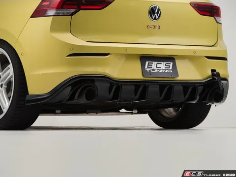 ECS MK8 GTI Rear Diffuser - Gloss Black