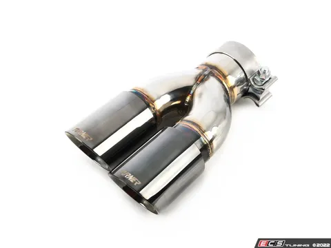 Turner Motorsport Turner Motorsport Double Wall Rolled Angle Tip - 2.75 Inlet 3.0 OD - Stepped Left - Black Chrome