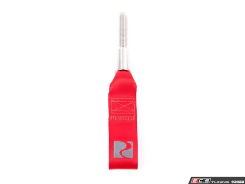 Rennline Strap Style Tow Hook - Red - 5/8-11 Thread