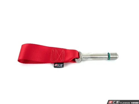 ECS MK8 GTI/Golf R Race Tow Strap - Rear - Red