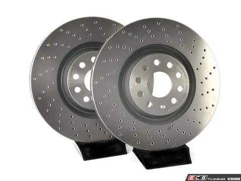 Brembo Front Cross Drilled UV Coated Brake Rotors - Pair (340x30)