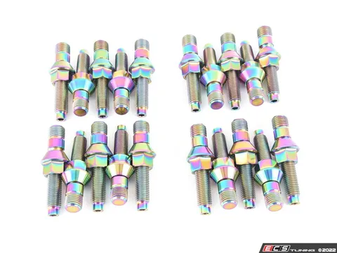 Vargas Turbo Technologies M14 Titanium Wheel Stud Kit - Burnt - Set Of 20