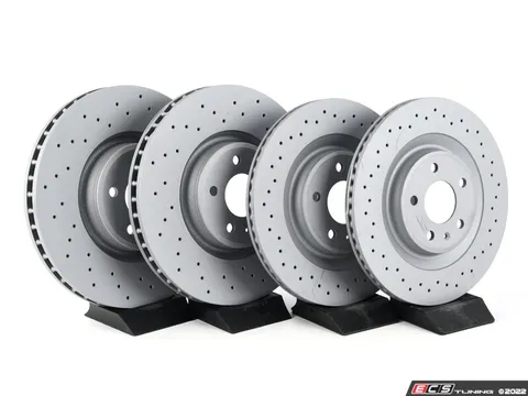 Zimmermann Front & Rear Cross-Drilled Brake Rotor Kit - No Pads
