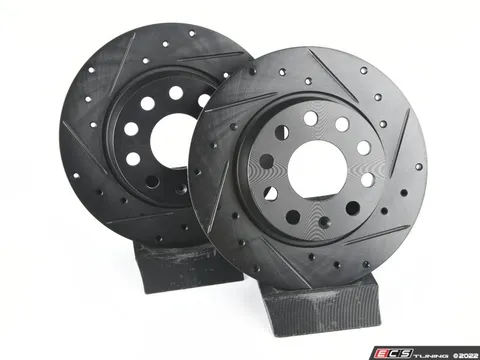 ECS Rear V5 Drilled & Slotted Brake Rotors - Set (272x10)