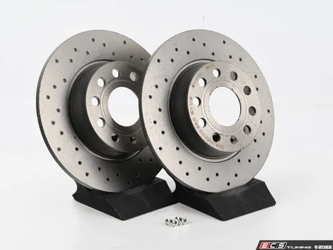 Brembo Cross Drilled UV Coated Brake Rotors - Pair (272x10)