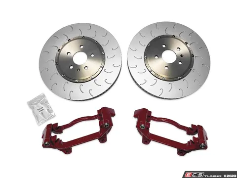 034Motorsport 2-Piece Floating Front Brake Rotor Upgrade - Red Carriers (375x34)