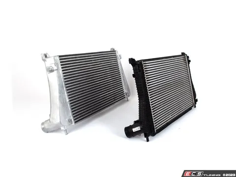 Doorbusters MQB Cast Aluminum Intercooler Upgrade With High Flow Intercooler Charge Pipe Kit - Wrinkle Black