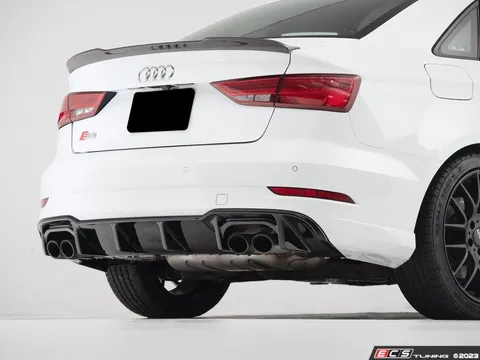 ECS Audi 8V.5 S3 / A3 S line Rear Diffuser - Gloss Black