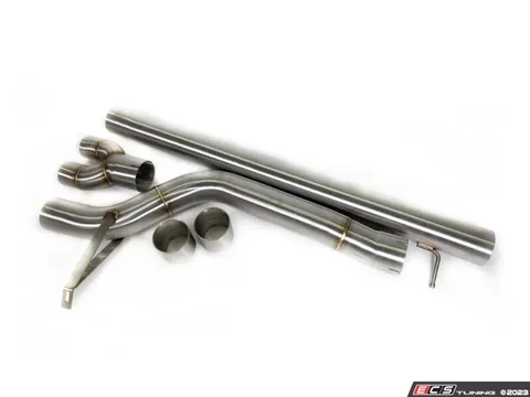 ARM Motorsports S55 Track Exhaust - Dual Tips - Brushed Silver
