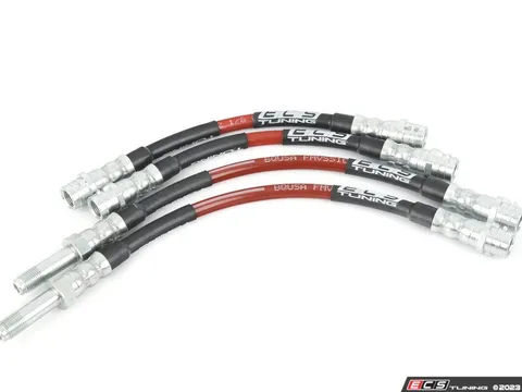 Assembled By ECS Exact-Fit Stainless Steel Brake Lines - Mid & Rear