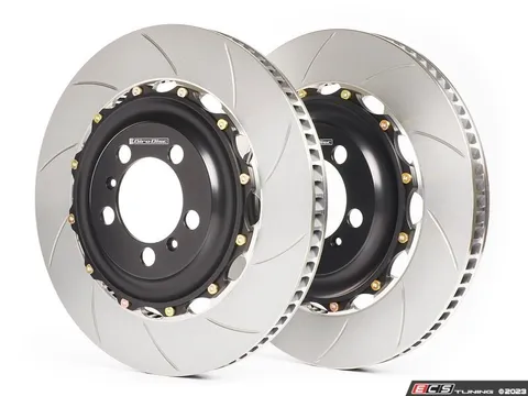 Girodisc 8Y Audi RS3 Iron Rotor Conversion 2-Piece Slotted Front Brake Rotors - Pair