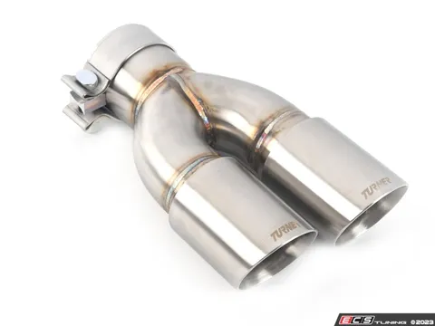 Turner Motorsport Turner Motorsport Double Wall Slash Cut Exhaust Tip - 2.75 Inlet - 3.0 OD - Stepped Left - Brushed Stainless