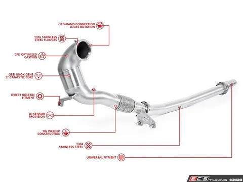 Unitronic Unitronic EVO4 AWD Performance Downpipe