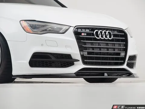 ECS Audi 8V (Pre-Facelift) 15-16 S3 / A3 S-Line Front Lip Spoiler - Gloss Black