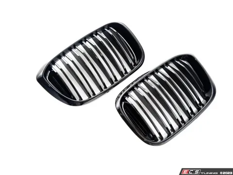 AUTOTECKNIC Painted Dual-Slat Glazing Black Front Grille Set - G01 X3 | G02 X4