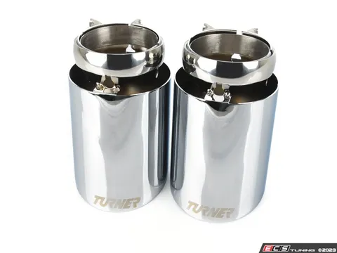 Turner Motorsport 3.5" Mirror Chrome Swivel Exhaust Tips - Set of 2