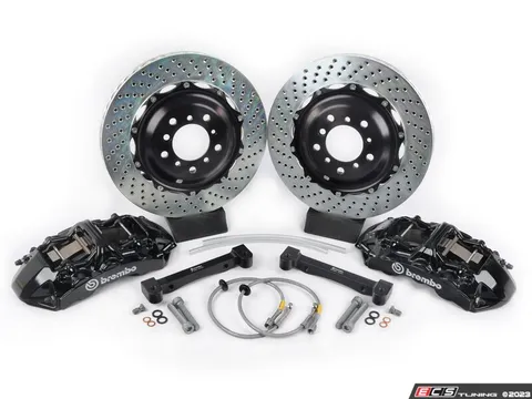 Brembo 01-06 M3 (E46), 06-08 Z4 M-Coupe/Roadster (E85, E86), Front, Drilled, Black, 6 Piston, 355x32 2-Piece