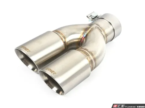 Turner Motorsport Turner Motorsport Double Wall Slash Cut Exhaust Tip - 2.5 Inlet - 3.0 OD - Stepped Left - Brushed Stainless
