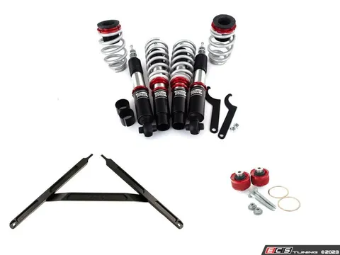 Doorbusters B9 A4/A5/S4/S5 Quattro Adjustable Damping Coilovers with Billet Aluminum Front Strut Brace and Thrust Arm Monoball Upgrade Kit