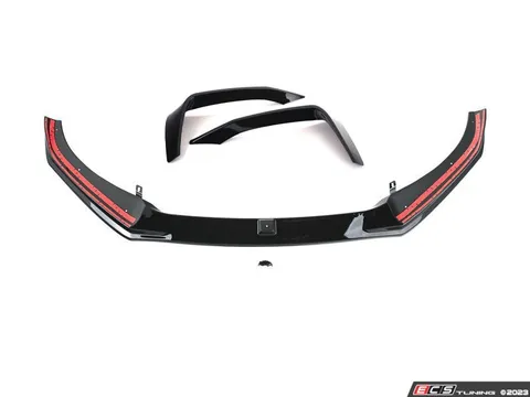 Doorbusters Audi B9 A4/S4 Front Lip Spoiler - Gloss Black - With Grille Accent Set - Gloss Black