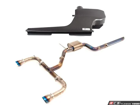 Doorbusters 1 - LEAVE SD - ECS "Ti.22" MK7 GTI 3.0" Titanium Catback Exhaust System - With Luft-Technik Intake System - With Enclosed Lid