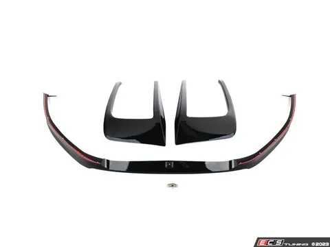 Doorbusters MK7 GTI V1 Gloss Black Front Lip Spoiler - With Gloss Black Front Bumper Grille Flare Set