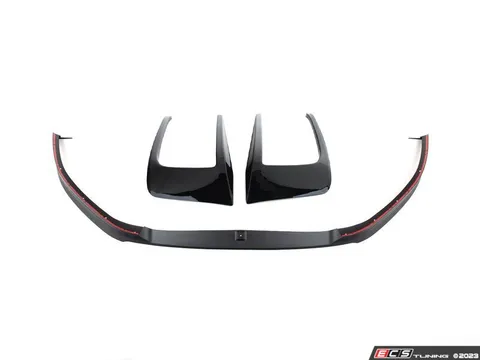 Enthusiast Bundles MK7 GTI V2 Gloss Black Front Lip Spoiler & Gloss Black Front Bumper Grille Flare Set