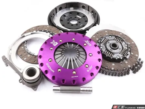 XClutch 9" Twin Sprung Organic Clutch Discs Clutch Kit Inc Chromoly Flywheel + HRB; 9"