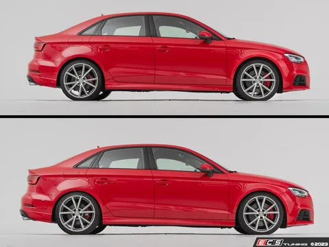 Doorbusters 8V S3 Lowering Spring Set With Pre-Facelift Front Lip Spoiler - Gloss Black