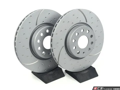 EBC Front Slotted & Dimpled Brake Rotors - Pair (312x25)