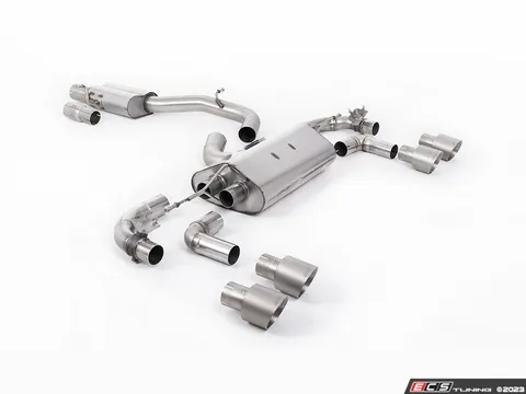 Milltek Sport Milltek 3.15 Inch Valved Race Exhaust System - Titanium GT-100 Tips
