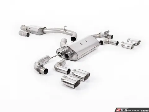 Milltek Sport Milltek 3.15 Inch Valved Race Exhaust System - Polished Oval Tips