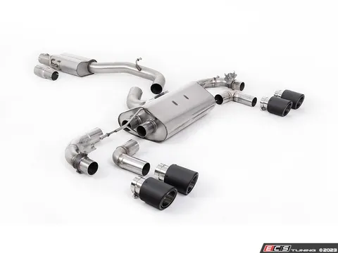 Milltek Sport Milltek 3.15 Inch Valved Race Exhaust System - Carbon JET-100 Tips