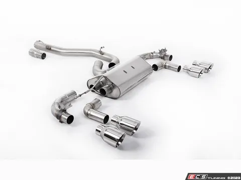 Milltek Sport Milltek 3.15 Inch Valved Race Exhaust System - Polished GT-100 Tips