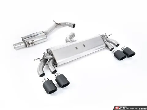 Milltek Sport Milltek Cat Back Exhaust System - Carbon JET-100 Round Tips