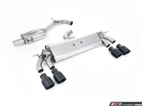 Milltek Sport Milltek Cat Back Exhaust System - Black GT-100 Round Tips