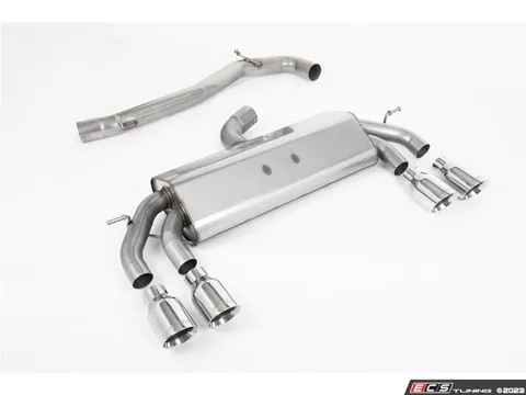 Milltek Sport Milltek Non-Valved Cat Back Exhaust System - GT-100 Polished Titanium Tips