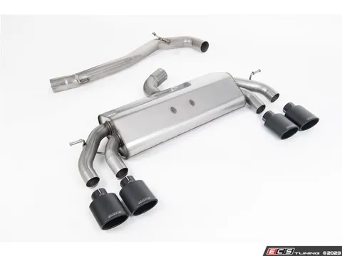 Milltek Sport Milltek Non-Valved Cat Back Exhaust System - GT-100 Cerakote Black Tips