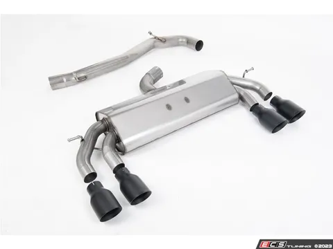 Milltek Sport Milltek Non-Valved Cat Back Exhaust System - Cerakote Black Oval Tips