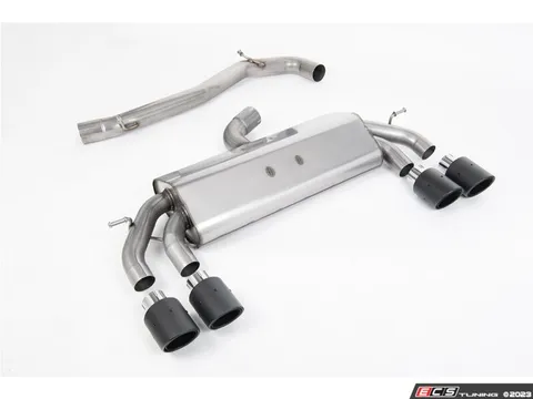 Milltek Sport Milltek Non-Valved Cat Back Exhaust System - Carbon Jet-100 Round Tips
