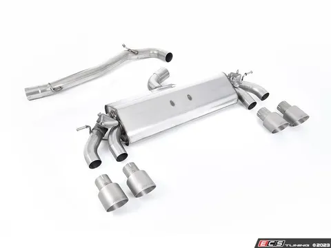 Milltek Sport Milltek Cat Back Exhaust System - Titanium GT-100 Round Tips
