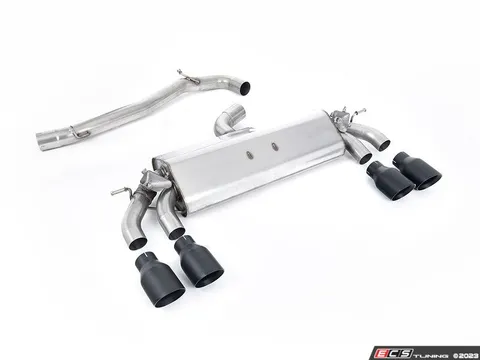 Milltek Sport Milltek Cat Back Exhaust System - Black GT-100 Round Tips