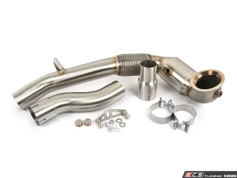 CTS 3" High Flow Downpipe With Catalytic Converter - Evo4 FWD